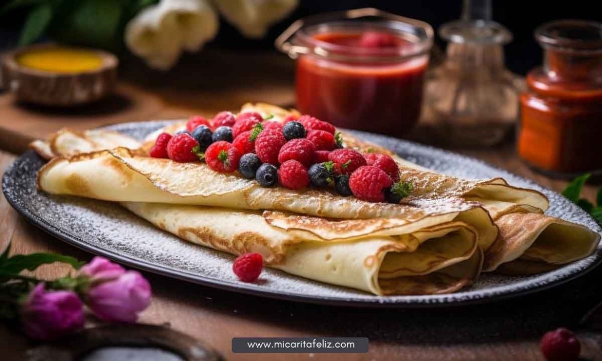 Receta de Crepes Caseros fácil y rápido, receta de crepes francesa