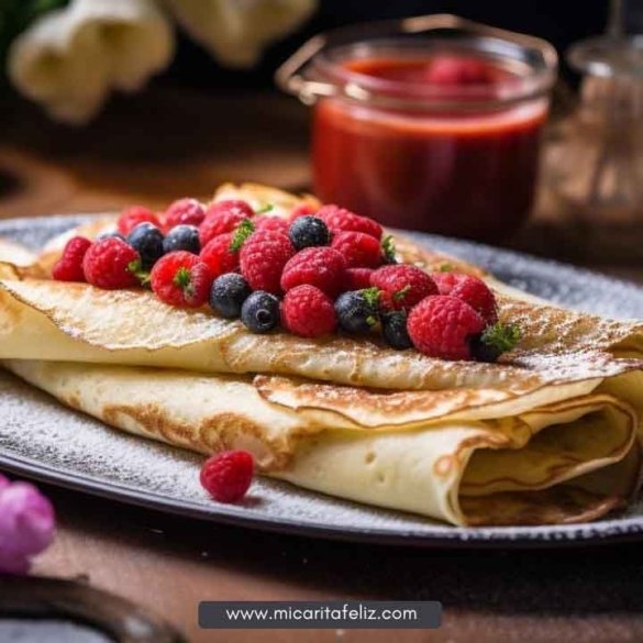 Receta de Crepes Caseros fácil y rápido, receta de crepes francesa