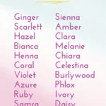 color inspired baby names