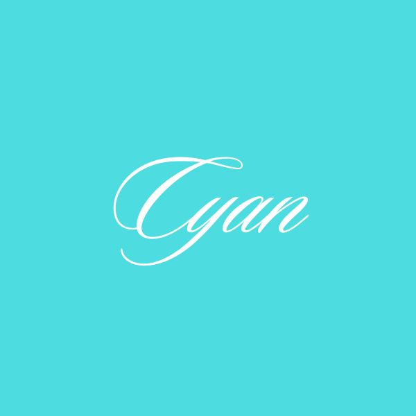 Cyan baby name inspired by colors